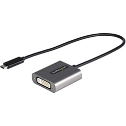 USB C to DVI Adapter - 1920x1200p USB-C to DVI-D Adapter Dongle - USB Type C to DVI Display/Monitor - Video Converter - Thunderbolt 3 Compatible - 12in Long Attached Cable