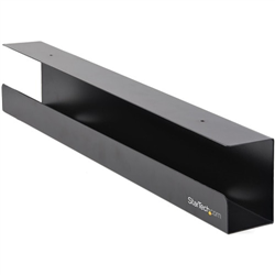 Under Desk Cable Management Tray - Office/Standing Desk Cable Tray Organizer - Desk/Table Mount Holder for Cords/Wire/Power Strip - Computer Cable Manager - 23-1/2inL x 4-1/2inD