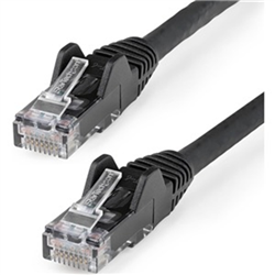 15m CAT6 Ethernet Cable - LSZH (Low Smoke Zero Halogen) - 10 Gigabit 650MHz 100W PoE RJ45 10GbE UTP Network Patch Cord Snagless with Strain Relief - Black CAT 6 ETL Verified 24AWG
