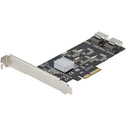 STARTECH SATA PCIe- 8 PORTS- NON-RAID- 6GBPS- SATA III- 4 CONTROLLERS- 2YR