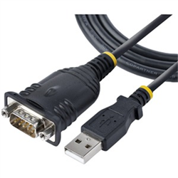 Startech 1 Port USB To RS232 DB9 Serial Adapter Cable - M/M - 3FT