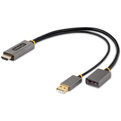 1ft (30cm) HDMI to DisplayPort Adapter Cable Active 4K 60Hz HDMI 2.0 to DP 1.2 Converter HDR USB Bus Powered HDMI Source to DisplayPort Monitor for Laptops/PC