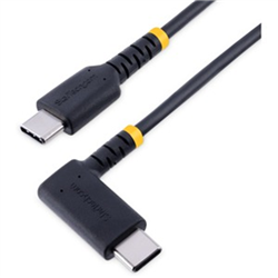 6in (15cm) USB C Charging Cable Right Angle 60W PD 3A Heavy Duty Fast Charge USB-C Cable Black USB 2.0 Type-C Rugged Aramid Fiber Short USB Charging Cord