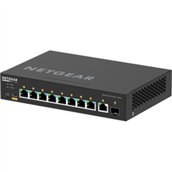 NETGEAR 8-PORT MANAGED L2 SWITCH- POE+(8)110W- GbE(1)- SFP AV LINE(1)- LIFE WTY