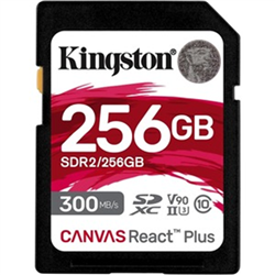 256GB SDXC React Plus UHS-II 300R/260W U3 V90 Full HD/4K/8K