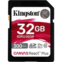 32GB SDHC React Plus UHS-II 300R/260W U3 V90 Full HD/4K/8K