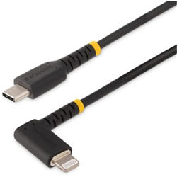 3ft (1m) Durable USB-C to Lightning Cable - Right-Angled Heavy Duty Aramid Fiber USB Type-C to Lightning Charging/Sync Cord - Apple MFi Certified - Rugged iPhone Lightning Cable