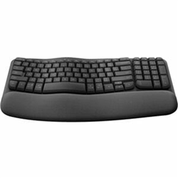 Logitech Wave Keys For Business Ergonomic KEYBOARD- LOGIBOLT- BLUETOOTH- GRAPHITE- 3Y WTY