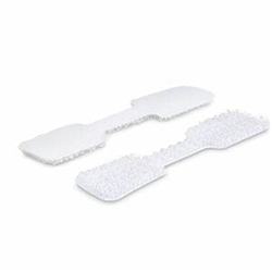 3.5in (9cm) Cable Labels 100 Pack White Hook-to-Hook Fastener Cable Tags Write-On Cord Labels for Cable Management Cord Identification Tags