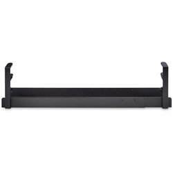 Under Desk Cable Management Tray Length Adjustable Cable Organizer Clamp-On Installation No Drilling Required Power Bar Holder Black