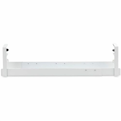 Under Desk Cable Management Tray Length Adjustable Cable Organizer Clamp-On Installation No Drilling Required Power Bar Holder White