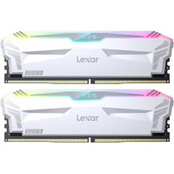 Lexar LD5EU016G-R6400GDWA Ares U-DIMM DDR5 6400 32GB Kit (16GB2)-with heatsink and RGB lighting- White- dual pack