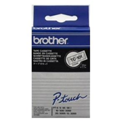 P-TOUCH TC LAMINATED TAPE 12MM X 7.5M BLACK ON CLEAR