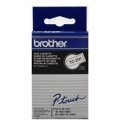 P-TOUCH TC LAMINATED TAPE 12MM X 7.5M BLACK ON WHITE