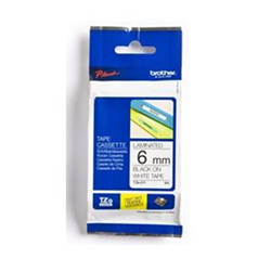BROTHER TZ-211 P-TOUCH TAPE 1/4 IN X 26 FT BLACK ON WHITE
