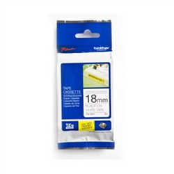 18MM BLACK ON WHITE STRONG ADHESIVE TZE TAPE