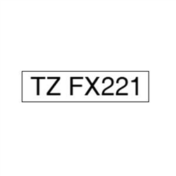 9MM BLACK ON WHITE FLEXIBLE TZE TAPE