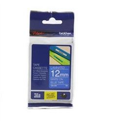 12MM WHITE ON BLUE TZ TAPE