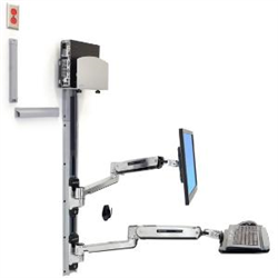 Ergotron SIT-STAND LX Wall MNT Med Silver CPU/H