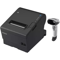 EPSON POS BUNDLE x10 TM-T88VII-612 Desktop Direct Thermal Printer -x10 DS2278 White Presentation Cradle USB ZEBRA
