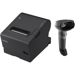 EPSON POS BUNDLE x3 TM-T88VII-612 Desktop Direct Thermal Printer -x3 DS2278 Black Presentation Cradle USB ZEBRA