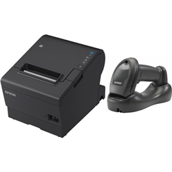 EPSON POS BUNDLE x5 TM-T88VII-612 Desktop Direct Thermal Printer -x5 LI4278 Black with Stand USB ZEBRA