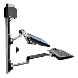 Ergotron LX Wall Mount System W. Small Cpu Holder