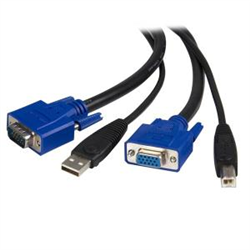 Startech 1.8M 2-IN-1 USB KVM Cable - USB Vga KVM CABLE- LTW