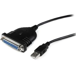 Startech Parallel Printer Adapter - USB - DB25 Parallel - 1.8 M- 2YR