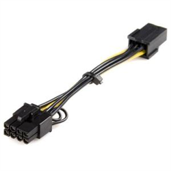 STARTECH PCIe 6 PIN TO 8 PIN POWER ADAPTER CABLE- LTW