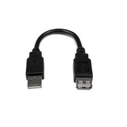 Startech 0.15M USB2.0 A TOA Extension CABLE- M/F- BLACK- LTW