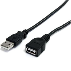Startech 1M USB2.0 A To A Extension CABLE- M/F- BLACK- LTW