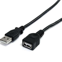 Startech 2M USB2.0 A To A Extension CABLE- M/F- BLACK- LTW