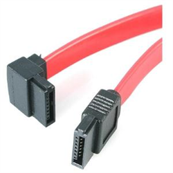 18in SATA to Left Angle SATA Serial ATA Cable - F/F