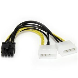 STARTECH 15CM LP4 TO 8 PIN PCIe VIDEO CARD POWER CABLE ADAPTER- LTW