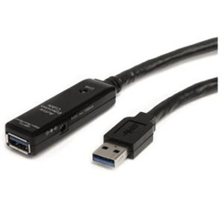 Startech 5M USB 3.0 A To A Extension CABLE- M/F- BLACK- LED- LTW
