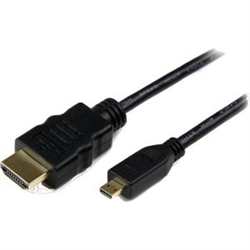Startech 1M HDMI 1.4 To Micro HDMI Adapter Cable With ETHERNET- BLACK- LTW