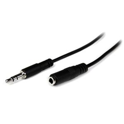 1m Slim 3.5mm Stereo Extension Audio Cable - M/F - Mini stereo Extension - 3.5mm Extension - heaDPhone Ext cord