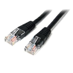 15m Cat5e Black Molded RJ45 UTP Cat 5e Patch Cable - 15 m Patch Cord - Molded Patch Cable