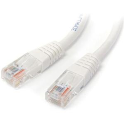 15m Cat5e White Molded RJ45 UTP Cat 5e Patch Cable - 15 m Patch Cord