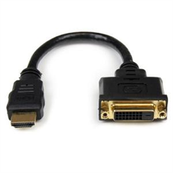 Startech 0.2M HDMI To DVI-D Adapter CABLE- M/F- BLACK- LTW