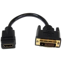 Startech 0.2M HDMI To DVI-D Adapter CABLE- F To M- BLACK- LTW