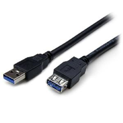 Startech 1M USB 3.0 A To A Extension CABLE- M/F- BLACK- LTW