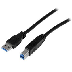 2M (6 FT) Certified SUPERSPEED USB 3.0 A To B Cable Cord - USB 3 Cable - 1X USB 3.0 A (M) 1X USB 3.0 B (M) - 2 Meter Black