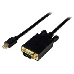 3 ft Mini DisplayPort to VGA Active Adapter Converter Cable - 3 foot mDP to VGA Video Adapter Converter - Mini DP to VGA Cable for Mac or PC 1920x1200 - Black