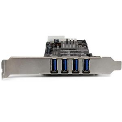 4 Port Dual Bus PCI Express (PCIe) SuperSpeed USB 3.0 Card Adapter with UASP - SATA/LP4 Power - Quad Port USB 3.0 PCIe Controller - Dual Bus USB 3.0 PCI Express Card - Dual Profile