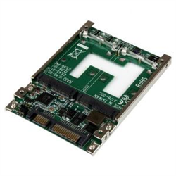 Dual mSATA SSD to 2.5SATA RAID Adapter Converter - 2x mSATA SSD to 2.5in SATA Adapter with RAID and 7mm Open Frame Housing - Dual mSATA SSD RAID Controller to SATA Adapter