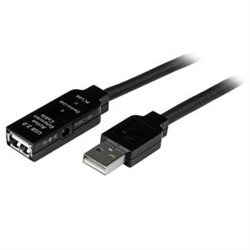 Startech 5M USB2.0 A To A Extension CABLE- M/F- BLACK- LED- LTW