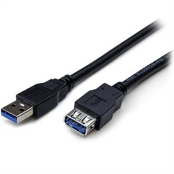 Startech 2M USB 3.0 A To A Extension CABLE- M/F- BLACK- LTW