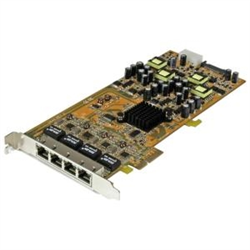 4 Port Gigabit Power over Ethernet PCIe Network Card - PSE / PoE PCI Express NIC - PCI Express GbE Quad Port NIC - PoE Card - 4 Port Network Card